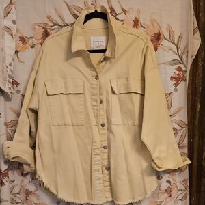 Celebrity Pink Cream Shirt Jacket